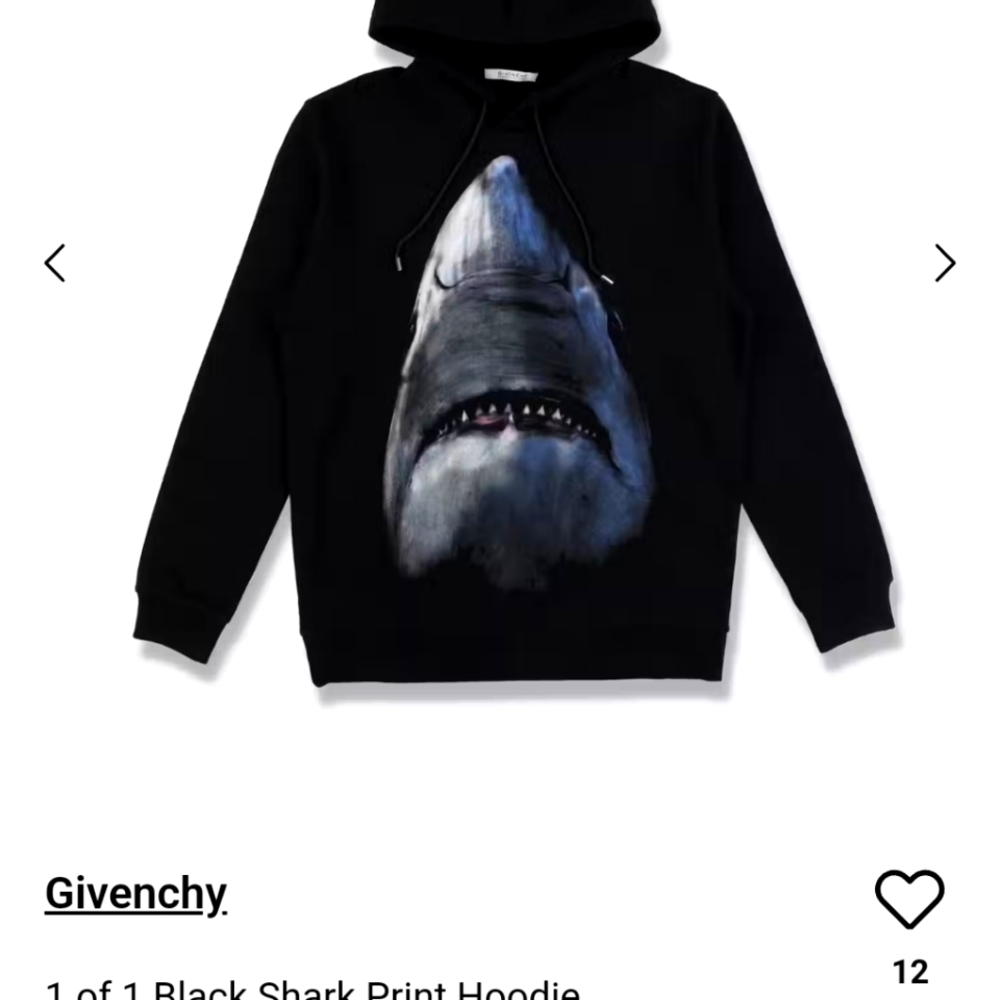 GIVENCHYMen's Graphic Shark Print Hoodie